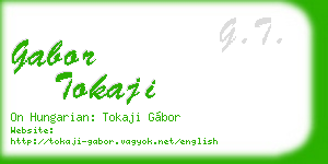 gabor tokaji business card