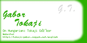 gabor tokaji business card